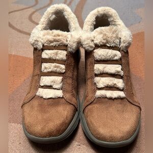 Golden Bzees Ankle Booties Faux Fur Trim Comfort Casual Shoes, 9